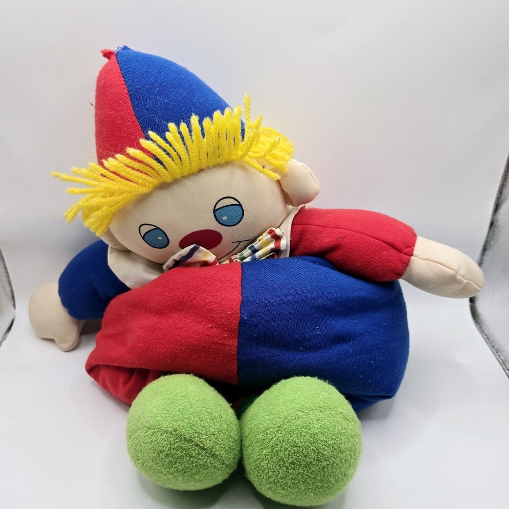 Vintage Carters Musical Clown Baby Infant‎ Stuffed Plush Lullaby Crib Pull Toy